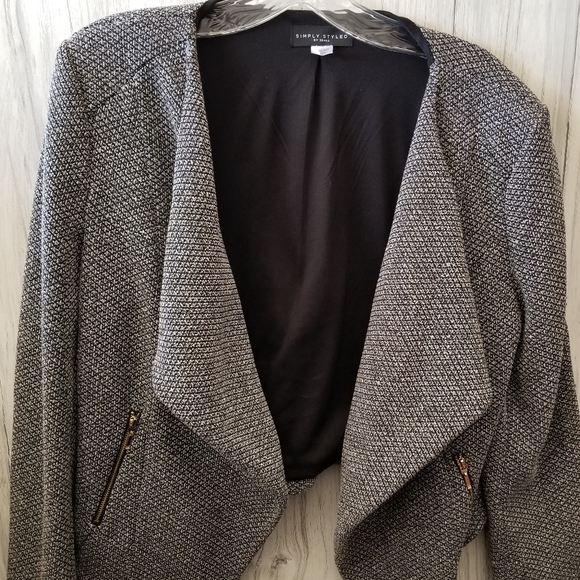 Vintage Simply Syled by Sears Black and White Cropped Jacket - Picture 2 of 6